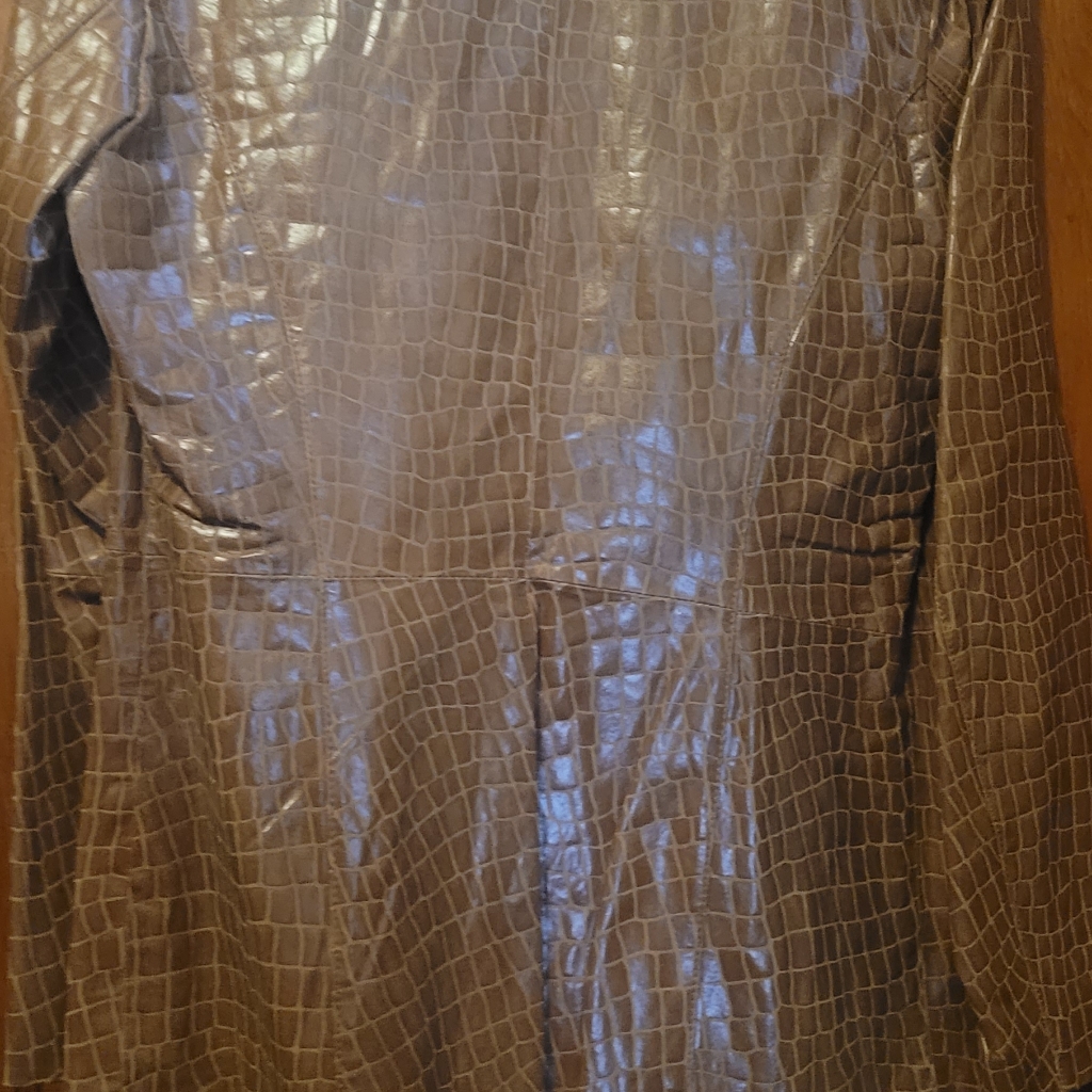 Brown Crocodile Pattern Jacket